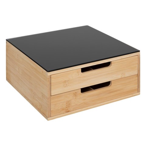 Bambusowe pudełko na kapsułki 2 szuflady