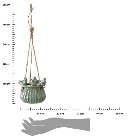 Ceramiczna donica wisząca Maruno zielona