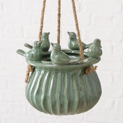 Ceramiczna donica wisząca Maruno zielona