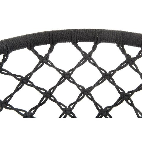 HAMAK AŻUROWY FOTEL WISZĄCY BOCIANIE GNIAZDO 80x60CM CIEMNY SZARY