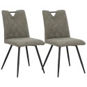 2 krzesła tapicerowane DALIA ciemnobeżowe