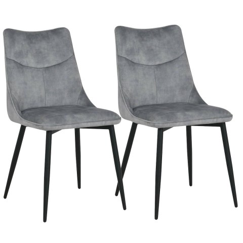 2 krzesła tapicerowane IVY ciemnoszare