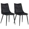 2 krzesła tapicerowane IVY czarne