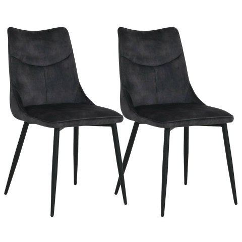 2 krzesła tapicerowane IVY czarne