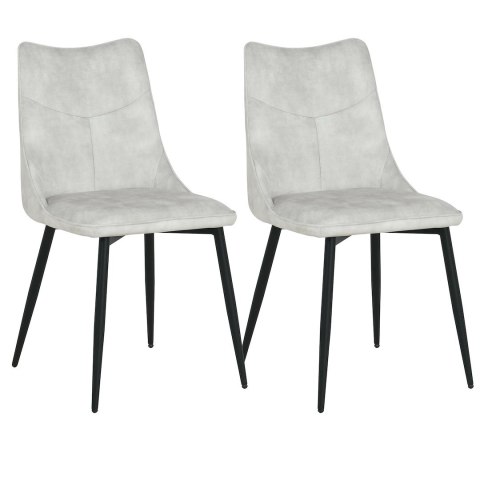 2 krzesła tapicerowane IVY jasnoszare