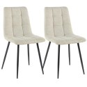 2 krzesła tapicerowane SELIA beż