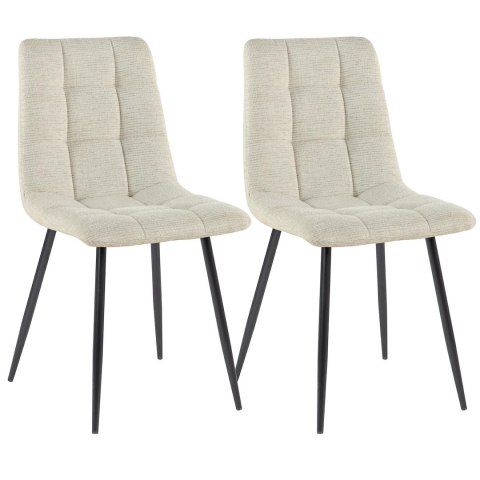 2 krzesła tapicerowane SELIA beż