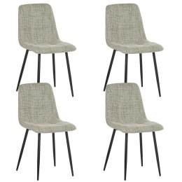 4 krzesła tapicerowane SELIA jasny brąz