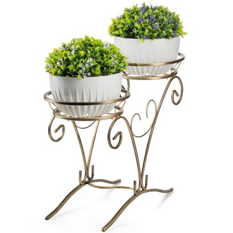 Kwietnik metalowy na dwie donice Avery