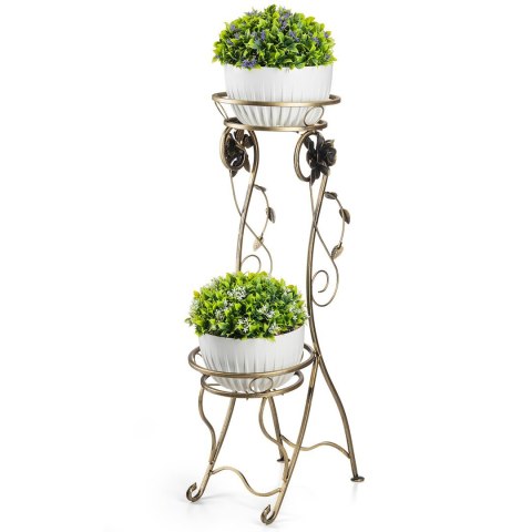 Kwietnik metalowy na dwie donice Quincy 90,5 cm