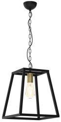 Lampa Wisząca FRAME Czarny Złoty 1xE27 30cm