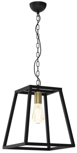 Lampa Wisząca FRAME Czarny Złoty 1xE27 30cm