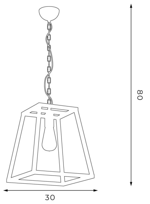 Lampa Wisząca FRAME Czarny Złoty 1xE27 30cm