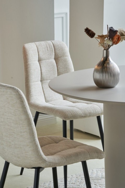 2 krzesła tapicerowane SELIA beż