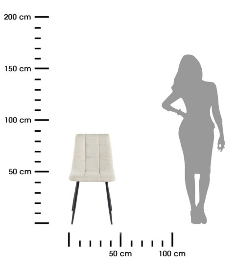 2 krzesła tapicerowane SELIA beż