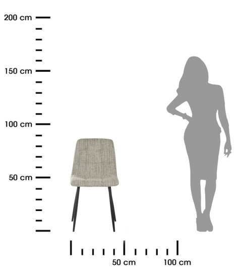 2 krzesła tapicerowane SELIA jasny brąz