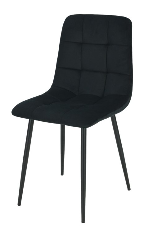 2 krzesła tapicerowane ZOLA czarne welwet