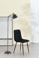 2 krzesła tapicerowane ZOLA czarne welwet