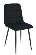 2 krzesła tapicerowane ZOLA czarne welwet