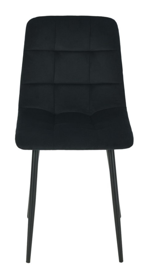 2 krzesła tapicerowane ZOLA czarne welwet