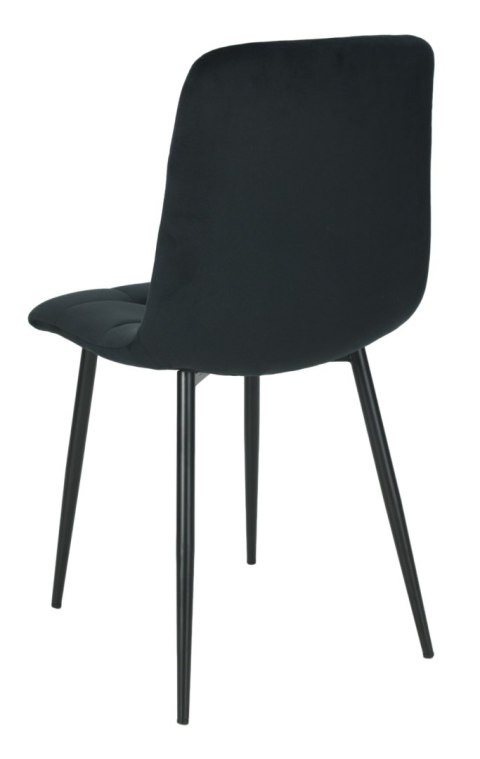 2 krzesła tapicerowane ZOLA czarne welwet