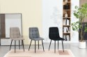 2 krzesła tapicerowane ZOLA czarne welwet