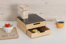 Bambusowe pudełko na kapsułki 2 szuflady