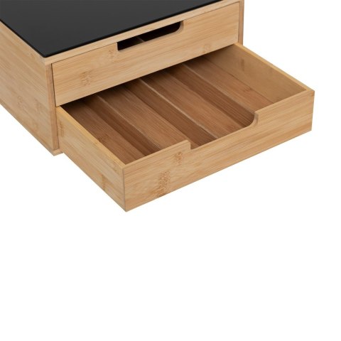 Bambusowe pudełko na kapsułki 2 szuflady