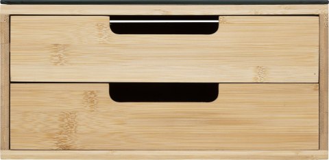 Bambusowe pudełko na kapsułki 2 szuflady