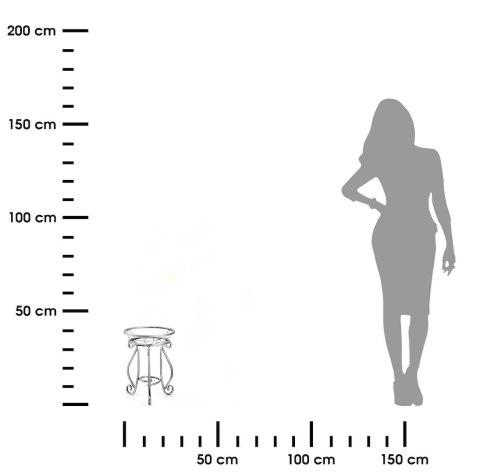Kwietnik metalowy 37 cm srebrny