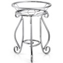 Kwietnik metalowy 37 cm srebrny