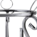 Kwietnik metalowy 37 cm srebrny