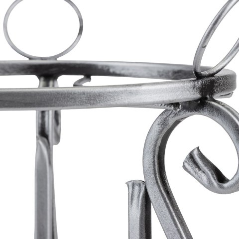 Kwietnik metalowy 37 cm srebrny