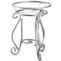 Kwietnik metalowy 37 cm srebrny