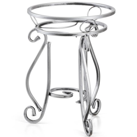 Kwietnik metalowy 37 cm srebrny