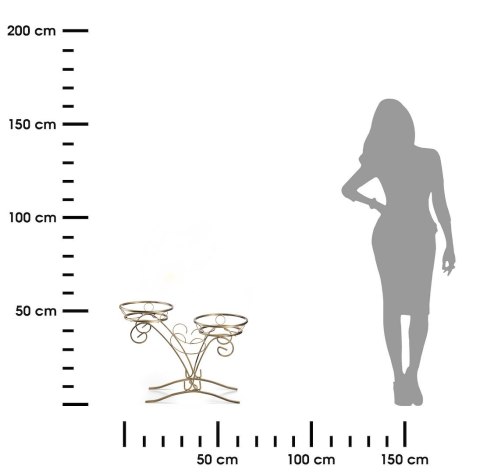 Kwietnik metalowy na dwie donice Avery