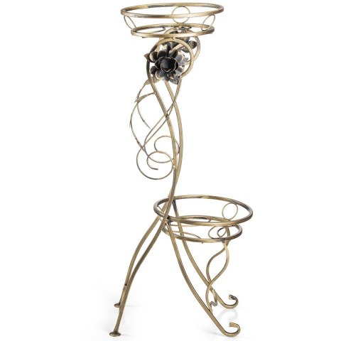 Kwietnik metalowy na dwie donice Quincy 90,5 cm