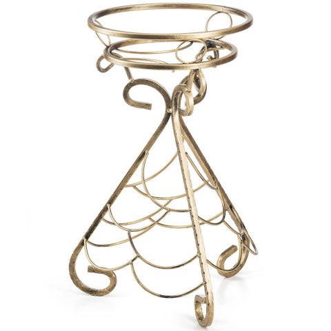 Kwietnik metalowy na jedną donicę Omri złoty