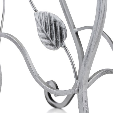 Kwietnik na dwie donice Julyan srebrny 70 cm