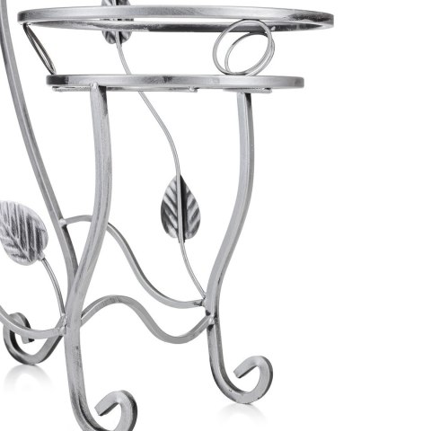 Kwietnik na dwie donice Julyan srebrny 70 cm