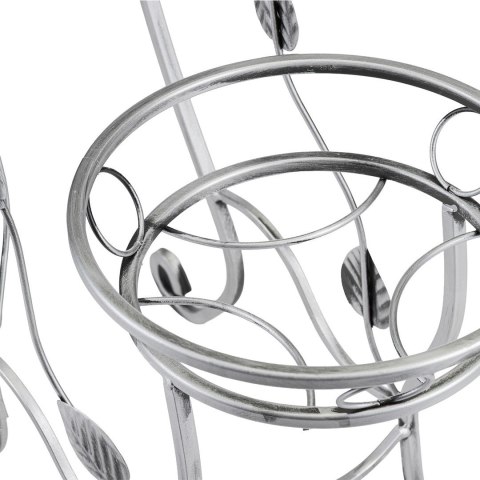 Kwietnik na dwie donice Julyan srebrny 70 cm