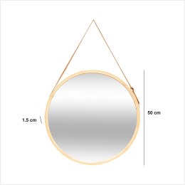 Lustro ścienne okrągłe 50cm Marron