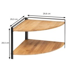 Narożna półka bambusowa 2 poziomy BLACK