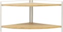 Narożna półka bambusowa 2 poziomy WHITE