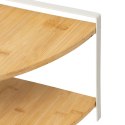 Narożna półka bambusowa 2 poziomy WHITE