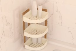 Półka łazienkowa bambusowa Natureo biała