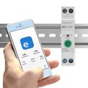 Przekaźnik 63A na szynę DIN z licznikiem energii elektrycznej | eWeLink od Sonoff | Wi-Fi | Dioda LED