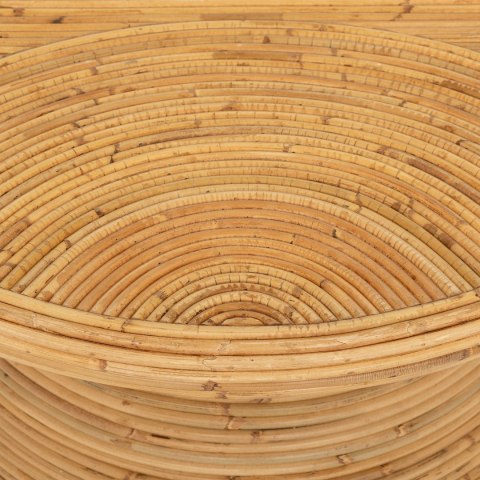 Stolik kawowy z rattanu beżowy Tanae