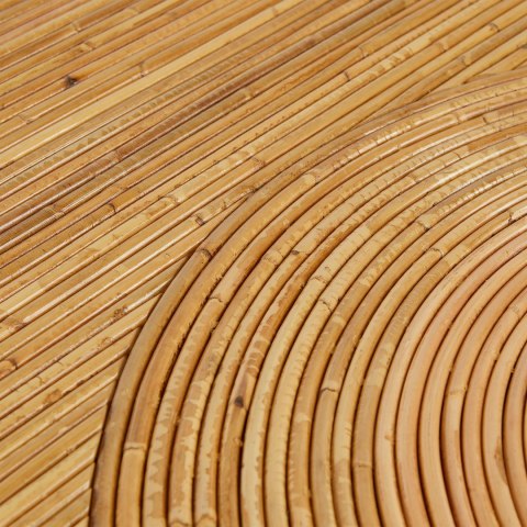 Stolik kawowy z rattanu beżowy Tanae