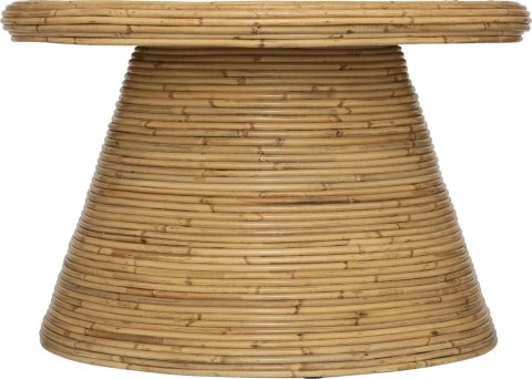 Stolik kawowy z rattanu beżowy Tanae